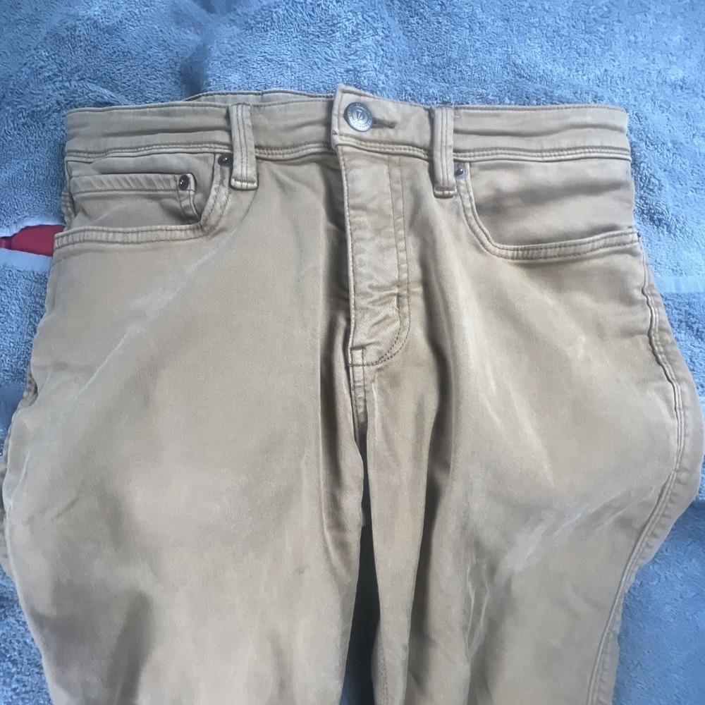 DU/ER Pants Mens 33x32 Tan N2X Slim Fit Stretch‎ Chino Casual Performance Work